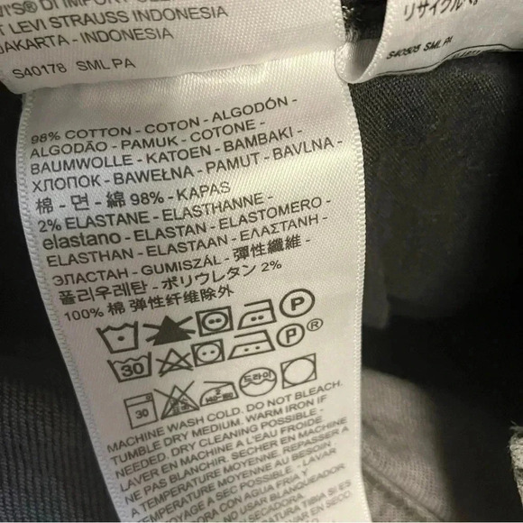 Levi’s Mile High Cropped Wide Leg  Buttoned Fly Grey Jeans W30 - Picture 7 of 7